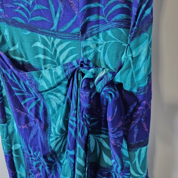 Vintage 80s botanical dress - Picture 5 of 8